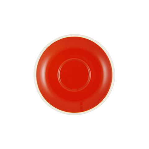BREW-CHILLI/WHITE  SAUCER TO SUIT BW0030/35 140mm (*BW0040*) = PACK OF 6 X EACHES