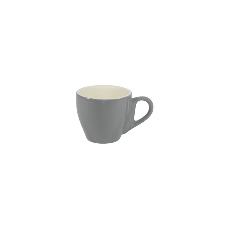 BREW-FRENCH GREY/WHITE ESPRESSO CUP 90ml (*BW0500*) = PACK OF 6 X EACHES