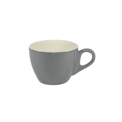 BREW-FRENCH GREY/WHITE LARGE FLAT WHITE  CUP 220ml (*BW0515*) = PACK OF 6 X EACHES