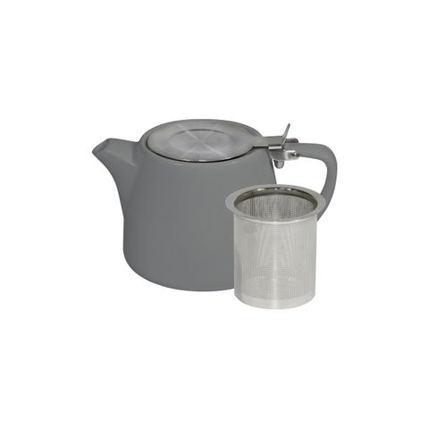 BREW-FRENCH GREY STACKABLE TEAPOT 500ml SS INFUSER/LID (*BW0560*) =  1 X EACH