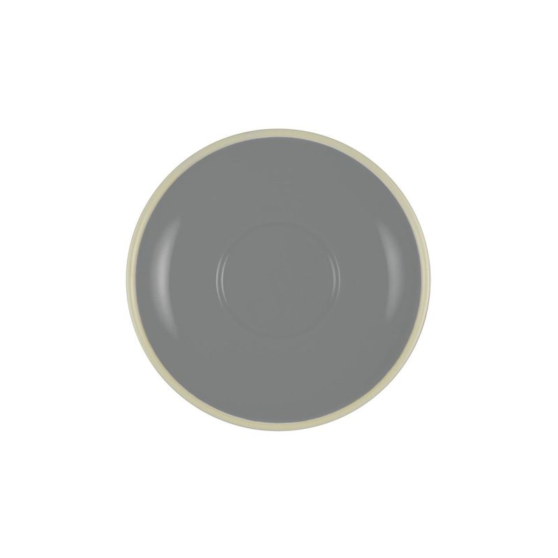 BREW-FRENCH GREY/WHITE SAUCER TO SUIT BW0530/535 140mm (*BW0540*) = PACK OF 6 X EACHES