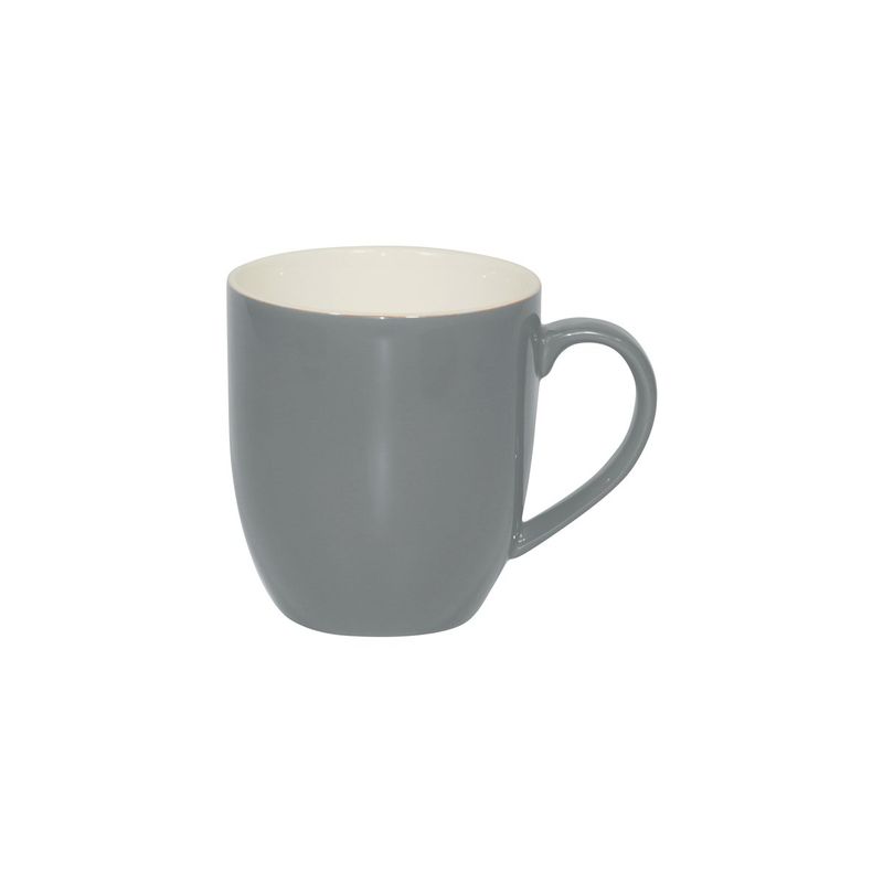 BREW-FRENCH GREY/WHITE MUG 380ml (*BW0524*) = PACK OF 6 X EACHES