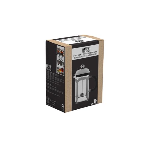 BREW INFUSION COFFEE PRESS w/ABS KNOB S/S 600ml (*BW9011*) = PACK OF 2 X SETS