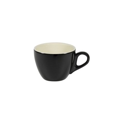 BREW-ONYX/WHITE LARGE FLAT WHITE  CUP 220ml (*BW1015*) = PACK OF 6 X EACHES