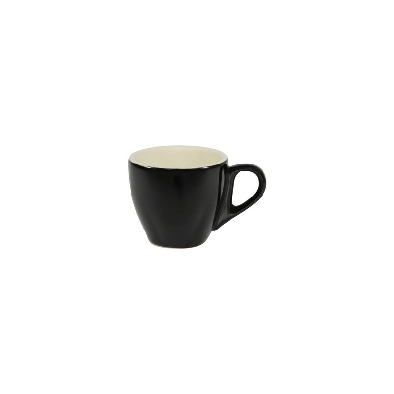 BREW-ONYX/WHITE ESPRESSO CUP 90ml (*BW1000*) = PACK OF 6 X EACHES