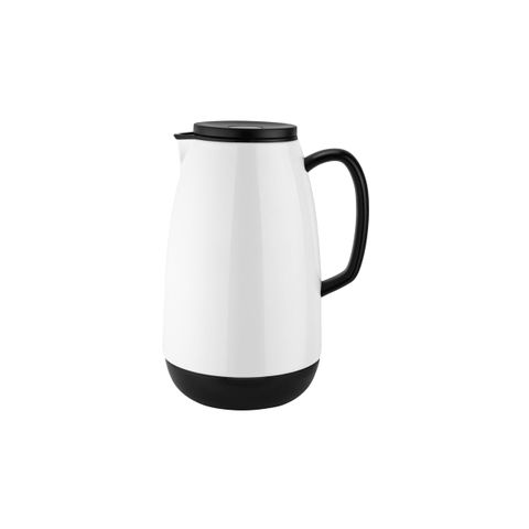 CHEF INOX EVENT JUG w/GLASS INSERT PUSH LID WHI 250mm 1.0lt (*71220*) =  1 X EACH