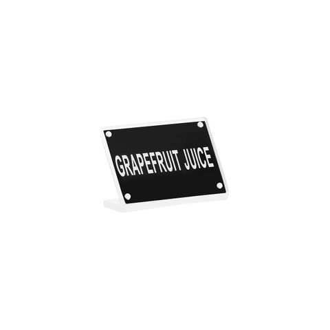 BUFFET SIGN- ACRYLIC w/S/S MAGNET PLATE "GRAPEFRUIT JUI (*81327*) = PACK OF 12 X EACHES