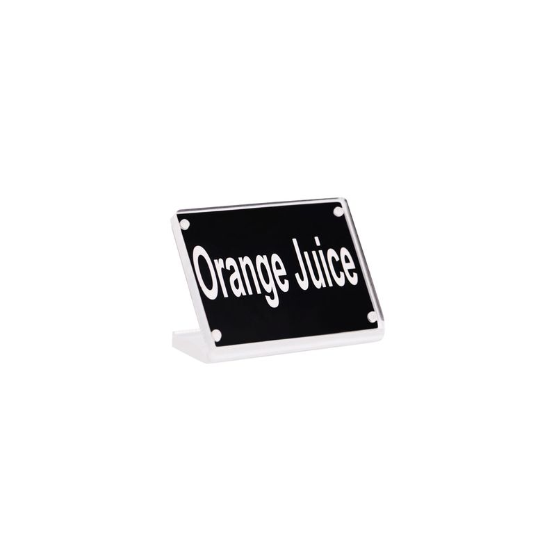 BUFFET SIGN- ACRYLIC w/S/S MAGNET PLATE "ORANGE JUICE" (*81321*) = PACK OF 12 X EACHES