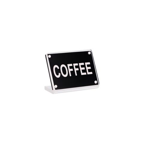 BUFFET SIGN- ACRYLIC w/S/S MAGNET PLATE "COFFEE" (*81317*) = PACK OF 12 X EACHES