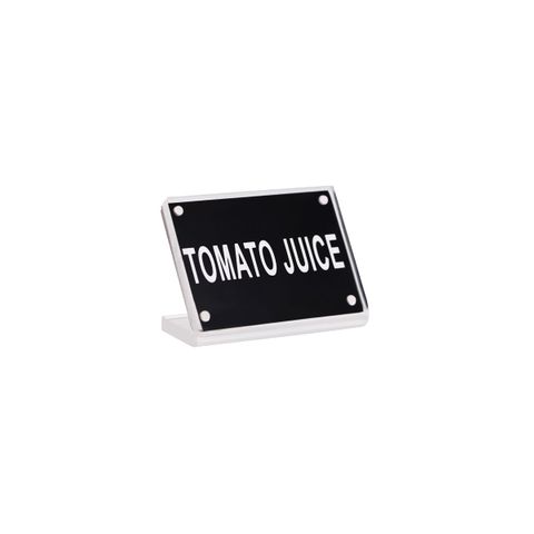 BUFFET SIGN- ACRYLIC w/S/S MAGNET PLATE "TOMATO JUICE" (*81325*) = PACK OF 12 X EACHES