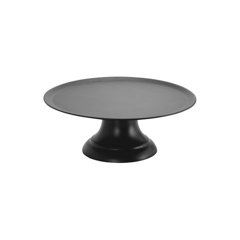 CHEF INOX CAKE PLATE w/STAND POLYCARBONATE 357x130mm BLACK (*04154*) =  1 X SET