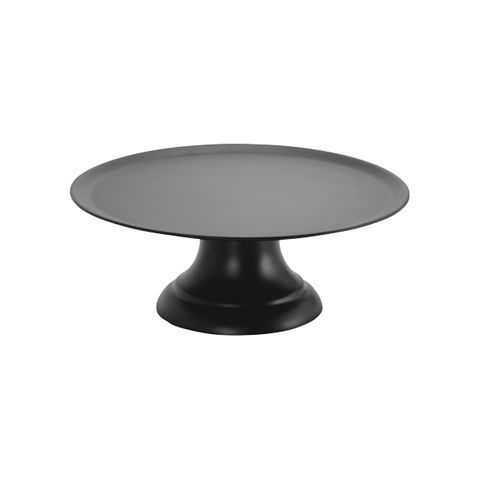 CHEF INOX CAKE PLATE w/STAND POLYCARBONATE 417x160mm BLACK (*04156*) =  1 X SET