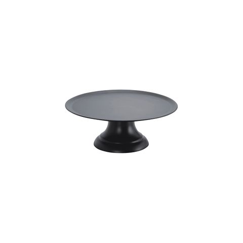 CHEF INOX CAKE PLATE w/STAND POLYCARBONATE 239mm BLACK (*04148*) =  1 X SET