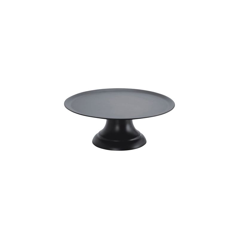 CHEF INOX CAKE PLATE w/STAND POLYCARBONATE 239mm BLACK (*04148*) =  1 X SET