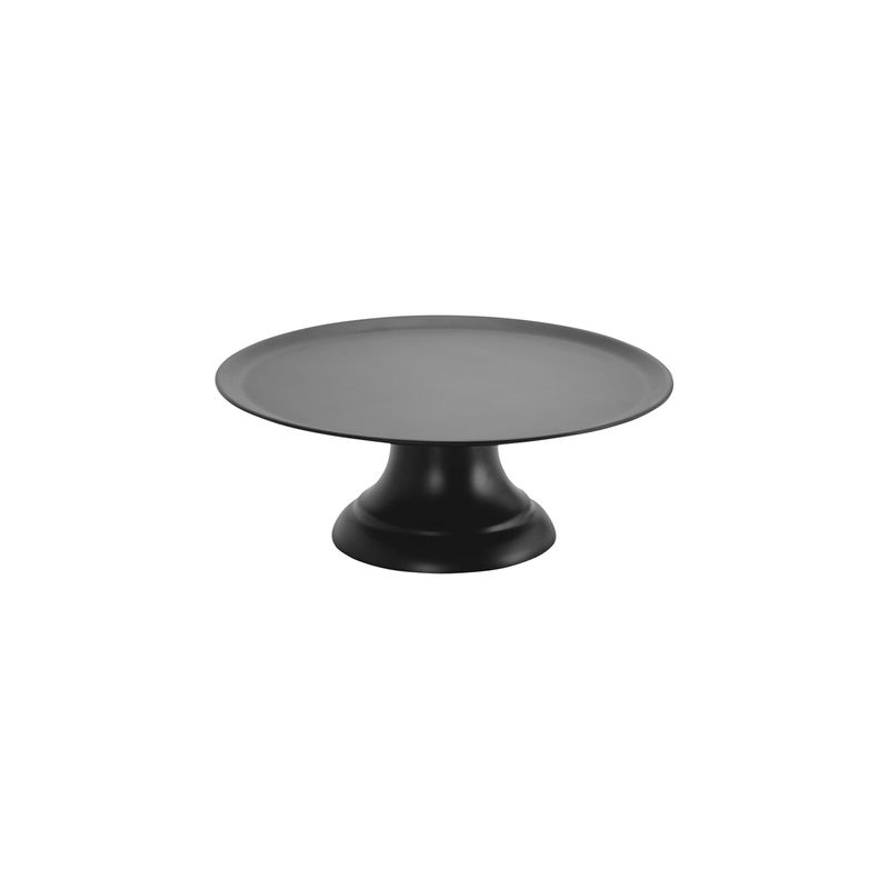 CHEF INOX CAKE PLATE w/STAND POLYCARBONATE 297x110mm BLACK (*04150*) =  1 X SET