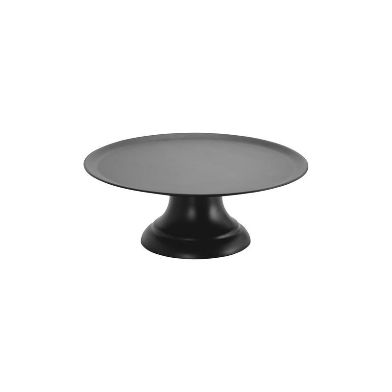 CHEF INOX CAKE PLATE w/STAND POLYCARBONATE 320x120mm BLACK (*04152*) =  1 X SET