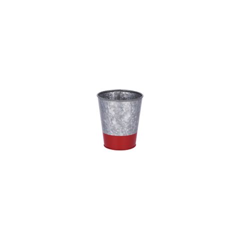 CHEF INOX CONEY IS GALVANISED POT 95x105mm DIPPED RED (*78601*) =  1 X EACH