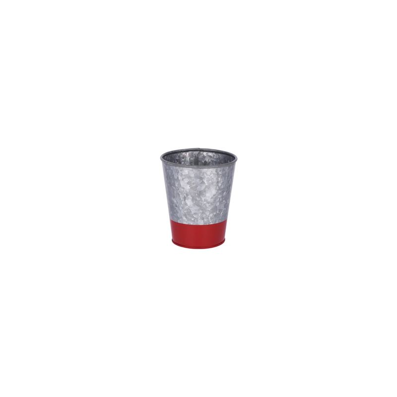 CHEF INOX CONEY IS GALVANISED POT 95x105mm DIPPED RED (*78601*) =  1 X EACH