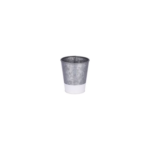 CHEF INOX CONEY IS GALVANISED POT 95x105mm DIPPED WHI (*78603*) =  1 X EACH
