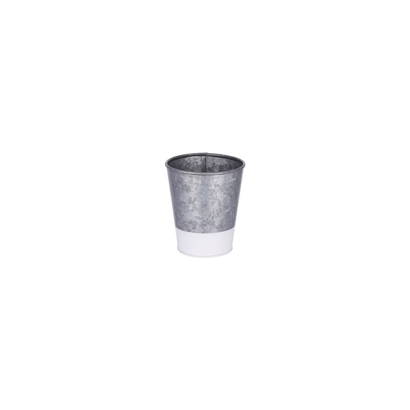 CHEF INOX CONEY IS GALVANISED POT 95x105mm DIPPED WHI (*78603*) =  1 X EACH