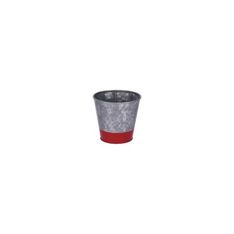 CHEF INOX CONEY IS GALVANISED POT FLARED 100x95mm DIPPED RED (*78632*) =  1 X EACH
