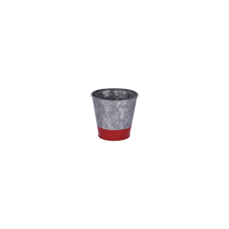 CHEF INOX CONEY IS GALVANISED POT FLARED 100x95mm DIPPED RED (*78632*) =  1 X EACH