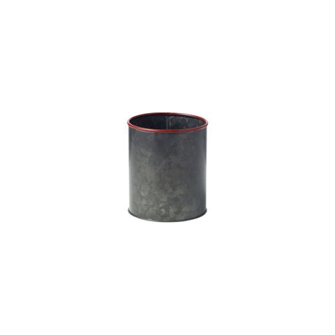 CHEF INOX CONEY IS GALV BLACK POT 120x140mm RED RIM (*78777*) =  1 X EACH