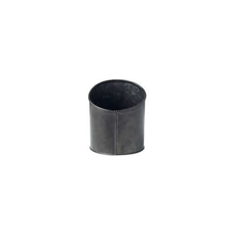 CHEF INOX CONEY IS GALVANISED BLK SLANT POT 120x140mm (*78710*) =  1 X EACH