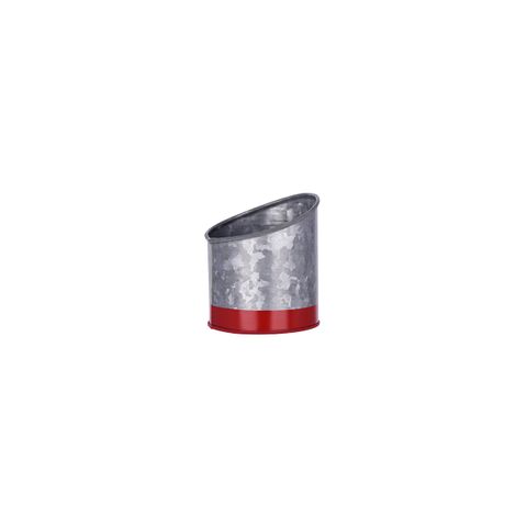 CHEF INOX CONEY IS GALVANISED SLANT POT 105x115mm DIPPED RED (*78620*) =  1 X EACH