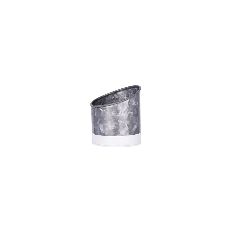 CHEF INOX CONEY IS GALVANISED SLANT POT 105x115mm DIPPED WHI (*78622*) =  1 X EACH