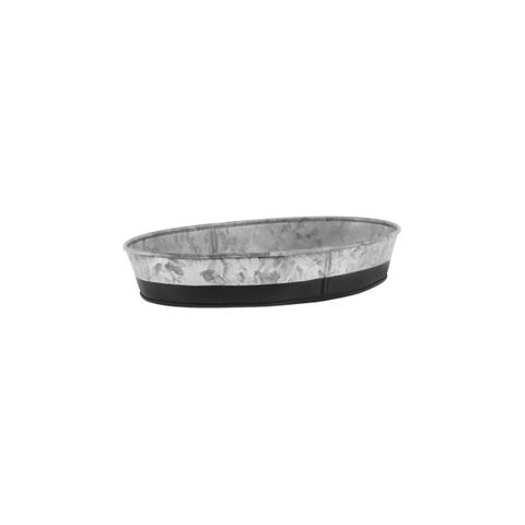 CHEF INOX CONEY IS GALV OVAL TRAY 240x160x45mm DIPPED BLK (*78656*) =  1 X EACH