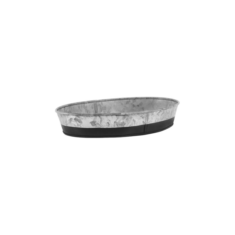 CHEF INOX CONEY IS GALV OVAL TRAY 240x160x45mm DIPPED BLK (*78656*) =  1 X EACH