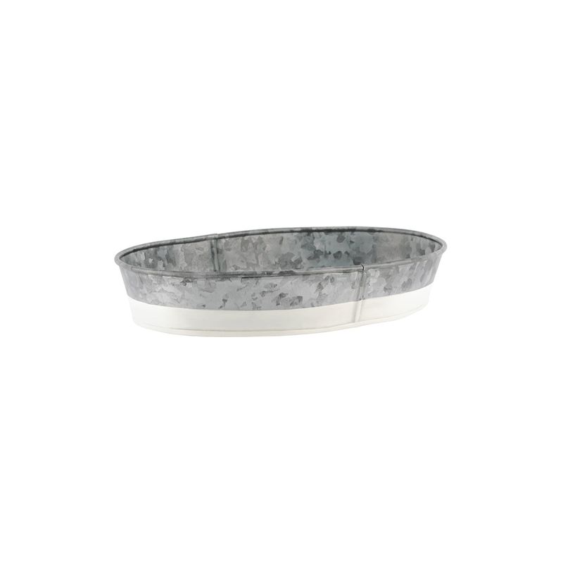 CHEF INOX CONEY IS GALV OVAL TRAY 270x190x45mm DIPPED WHI (*78664*) =  1 X EACH