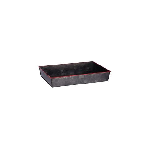 CHEF INOX CONEY IS GALV BLK RECT TRAY FLARE 240x160x40mm RED (*78731*) =  1 X EACH