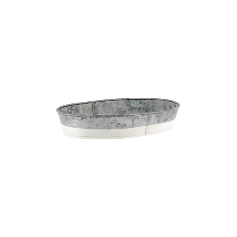 CHEF INOX CONEY IS GALV OVAL TRAY 240x160x45mm DIPPED WHI (*78654*) =  1 X EACH