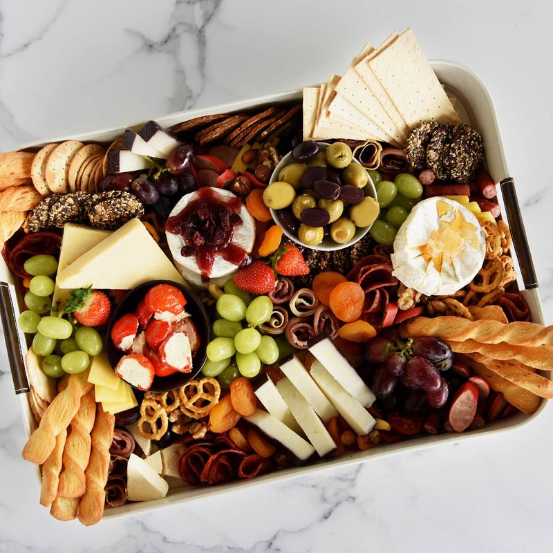 CONEY ISL-GALVANISED CREME P/C RECT TRAY LTHR HDL 485x335x75 (*78834*) = PACK OF 6 X EACHES