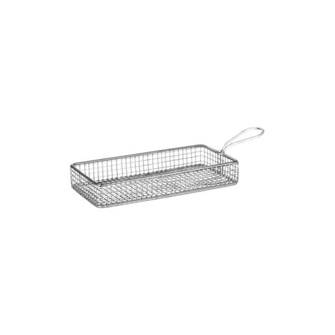 CHEF INOX RECTANGULAR SERVING BASKET w/HDL WIRE 220x100x35m (*07688*) = PACK OF 6 X EACHES