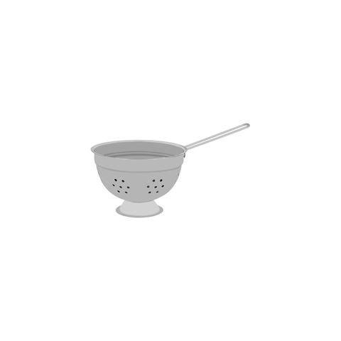 CHEF INOX MINIATURE COLANDER w/LONG HANDLE 18/8 120x80mm (*MINI-08220*) = PACK OF 4 X EACHES