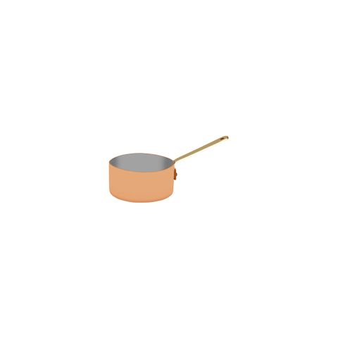 CHEF INOX MINIATURE SAUCEPAN COPPER w/BRASS HDL 90x45mm (*MINI-07945*) = PACK OF 4 X EACHES