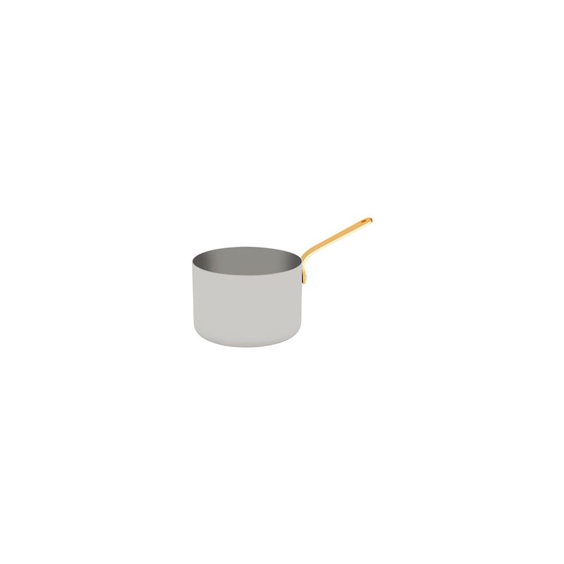 CHEF INOX MINIATURE SAUCEPAN w/BRASS HDL 90x60mm18/10 (*MINI-07907*) = PACK OF 4 X EACHES