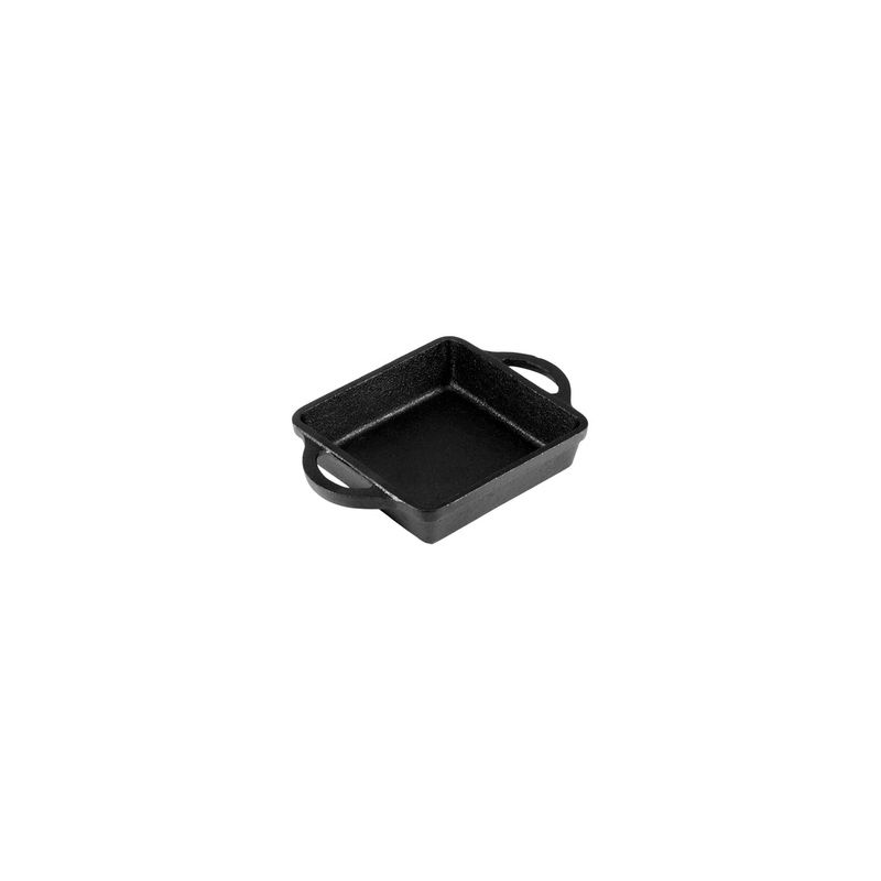 CHEF INOX MINI SQUARE SKILLET w/HDLS CAST IRON 120x120x30mm (*04628*) =  1 X EACH