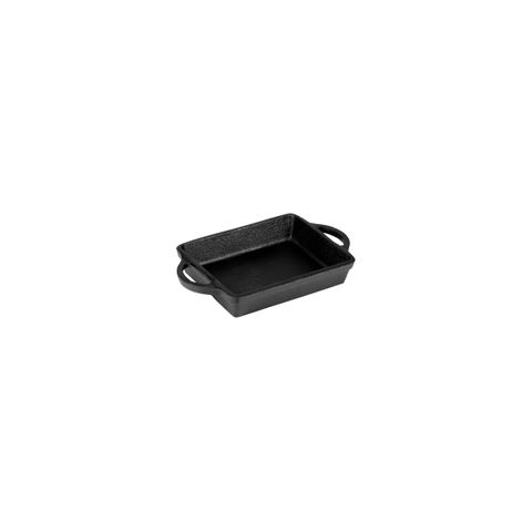CHEF INOX MINI RECT SKILLET w/HDLS CAST IRON 150x120mm (*04630*) =  1 X EACH