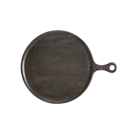CHEF INOX RND SERVING BOARD w/HDL MANGOWOOD 300x400x15mm DRK (*04945*) =  1 X EACH