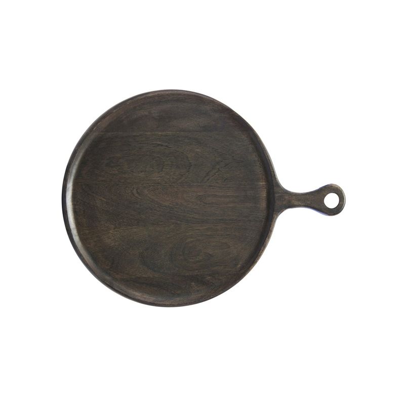 CHEF INOX RND SERVING BOARD w/HDL MANGOWOOD 300x400x15mm DRK (*04945*) =  1 X EACH