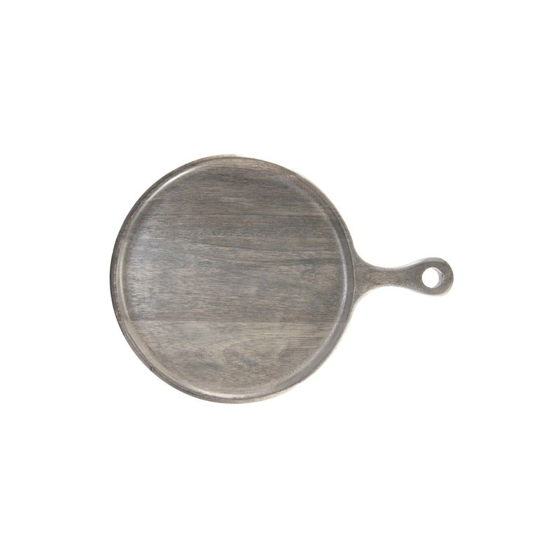 CHEF INOX RND SERVING BOARD w/HDL MANGOWD 250x350x15mm GREY (*04842*) =  1 X EACH