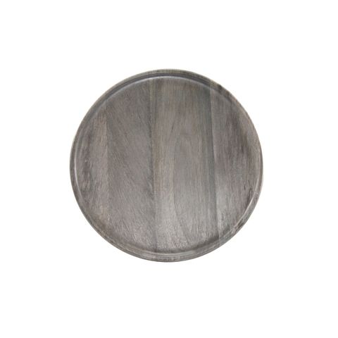 CHEF INOX RND SERVING BOARD MANGOWOOD 300x15mm GREY (*04840*) =  1 X EACH