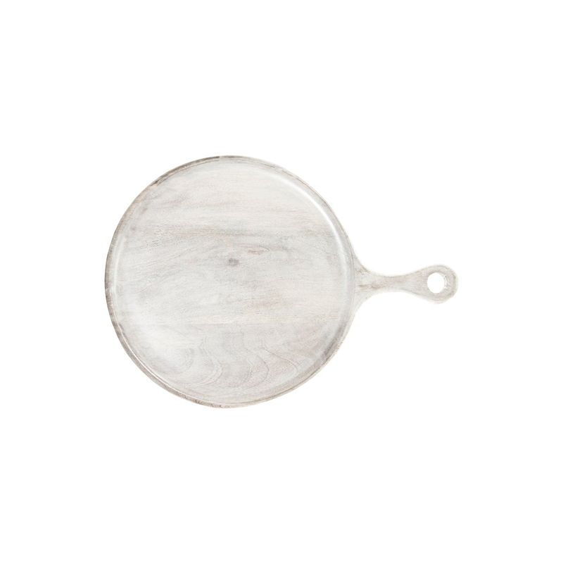 CHEF INOX RND SERVING BOARD w/HDL MANGOWD 300x400x15mm WHITE (*04815*) =  1 X EACH