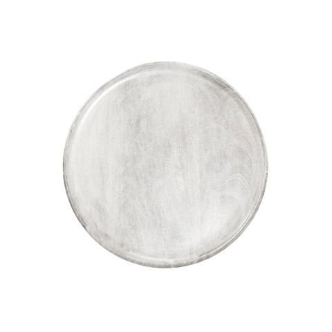 CHEF INOX ROUND SERVING BOARD MANGOWOOD 300x15mm WHITE (*04810*) =  1 X EACH