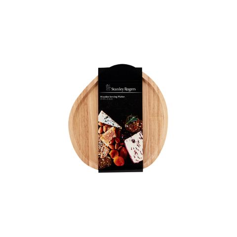 STANLEY ROGERS ROUND SERVING PLATTER IRREGULAR WOOD 250mm (*SR50782*) = PACK OF 4 X EACHES