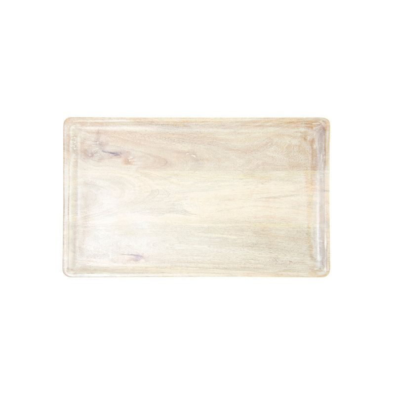 CHEF INOX RECT SERVING BOARD MANGOWOOD 400x200x15mm WHITE (*04825*) =  1 X EACH